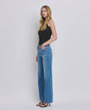 HIGH RISE MEDIUM WASH WIDE JEANS