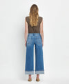 HIGH RISE CUFFED WIDE JEANS