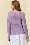 V-NECK OPEN KNIT SWEATER