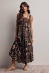 FLORAL TIERED MIDI DRESS