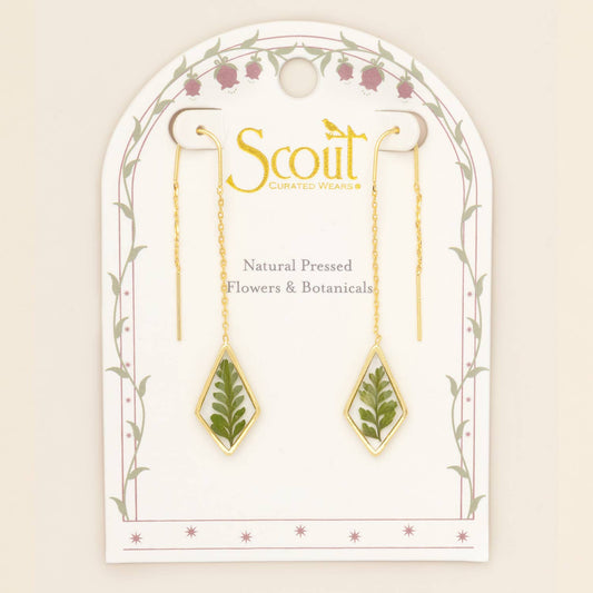 PRESSED FLOWER THREAD EARRINGS