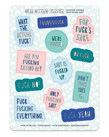 FUCK EVERYTHING STICKER SHEET