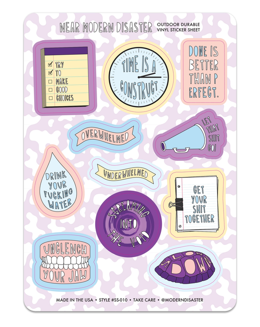 TAKE CARE STICKER SHEET