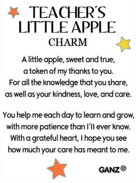 TEACHER'S LITTLE APPLE TOKEN