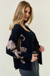 TIGER PRINTED SWEATER CARDIGAN