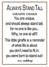 STAND TALL GIRAFFE CHARM