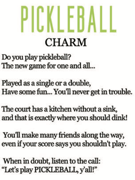 PICKLEBALL CHARM