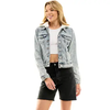 SWEATSHIRT  HOODED DENIM JACKET