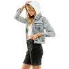 SWEATSHIRT  HOODED DENIM JACKET