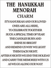 HANUKKAH MENORAH CHARM
