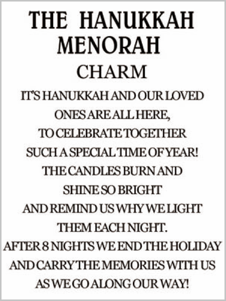 HANUKKAH MENORAH CHARM