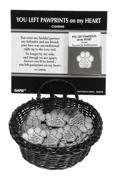 PAW PRINTS ON HEART CHARM