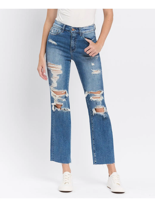 STRAIGHT HIGH RISE JEAN