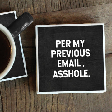 PREVIOUS EMAIL COASTER
