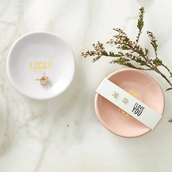 LUCKY RING DISH & EARRINGS