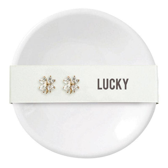 LUCKY RING DISH & EARRINGS