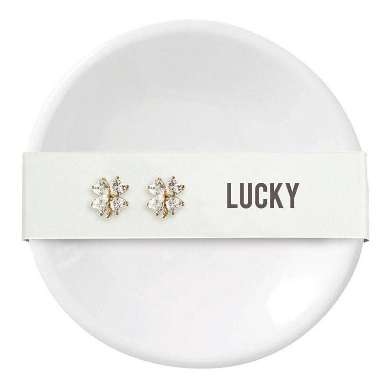 LUCKY RING DISH & EARRINGS