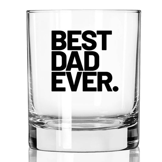 BEST DAD EVER ROCKS GLASS