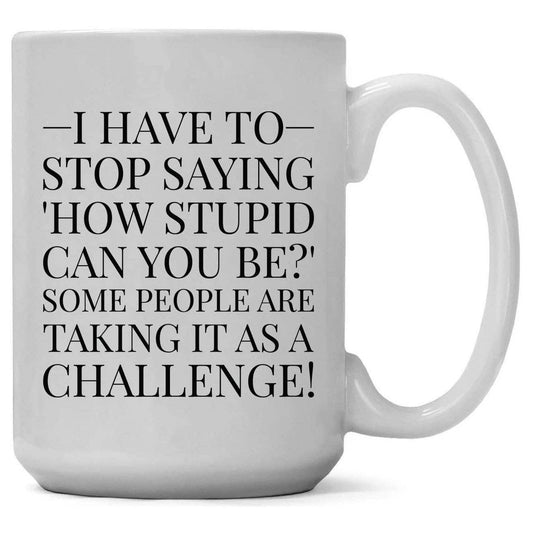 HOW STUPID CAN YOU BE MUG