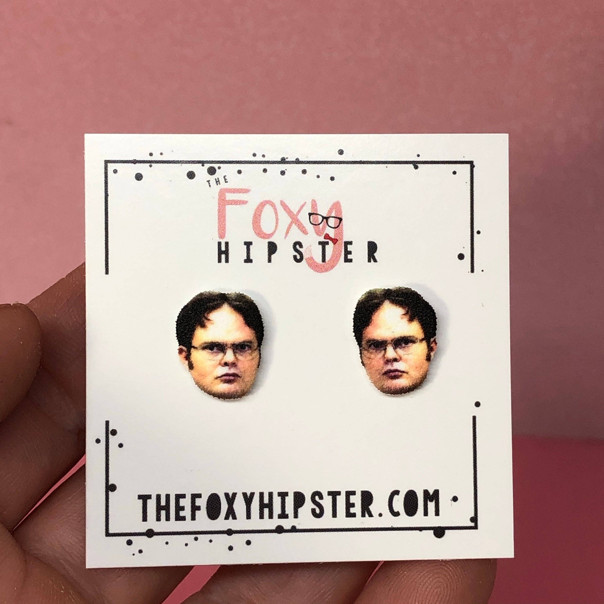 DWIGHT SCHRUTE EARRINGS OFFICE