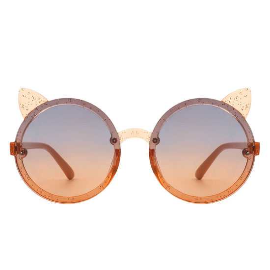 ROUND CAT EAR GLITTER SUNNIES