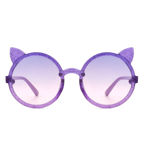 ROUND CAT EAR GLITTER SUNNIES