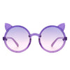 ROUND CAT EAR GLITTER SUNNIES