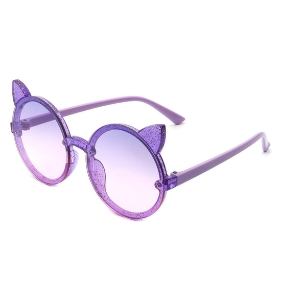 ROUND CAT EAR GLITTER SUNNIES