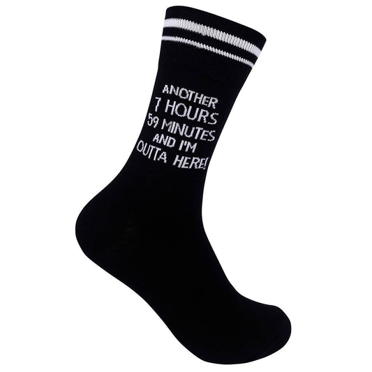 7 HR AND 59 MINUTES SOCKS