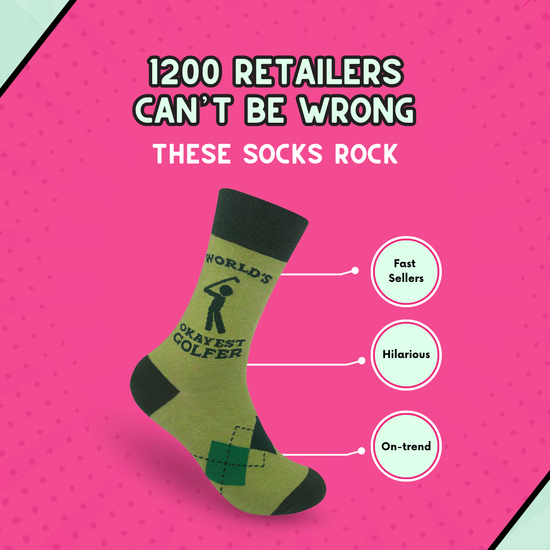 WORLD'S OKAYEST GOLFER SOCKS