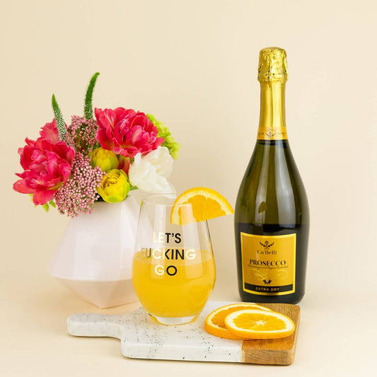 LET'S FUCKING GO WINE GLASS
