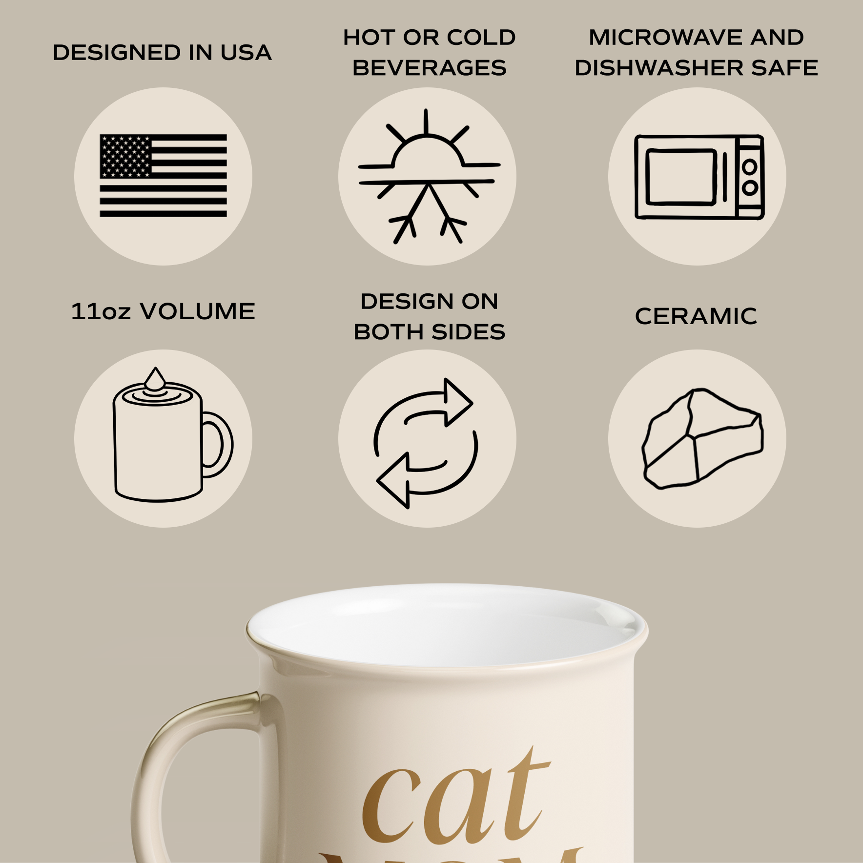 CAT MOM CAMPFIRE MUG