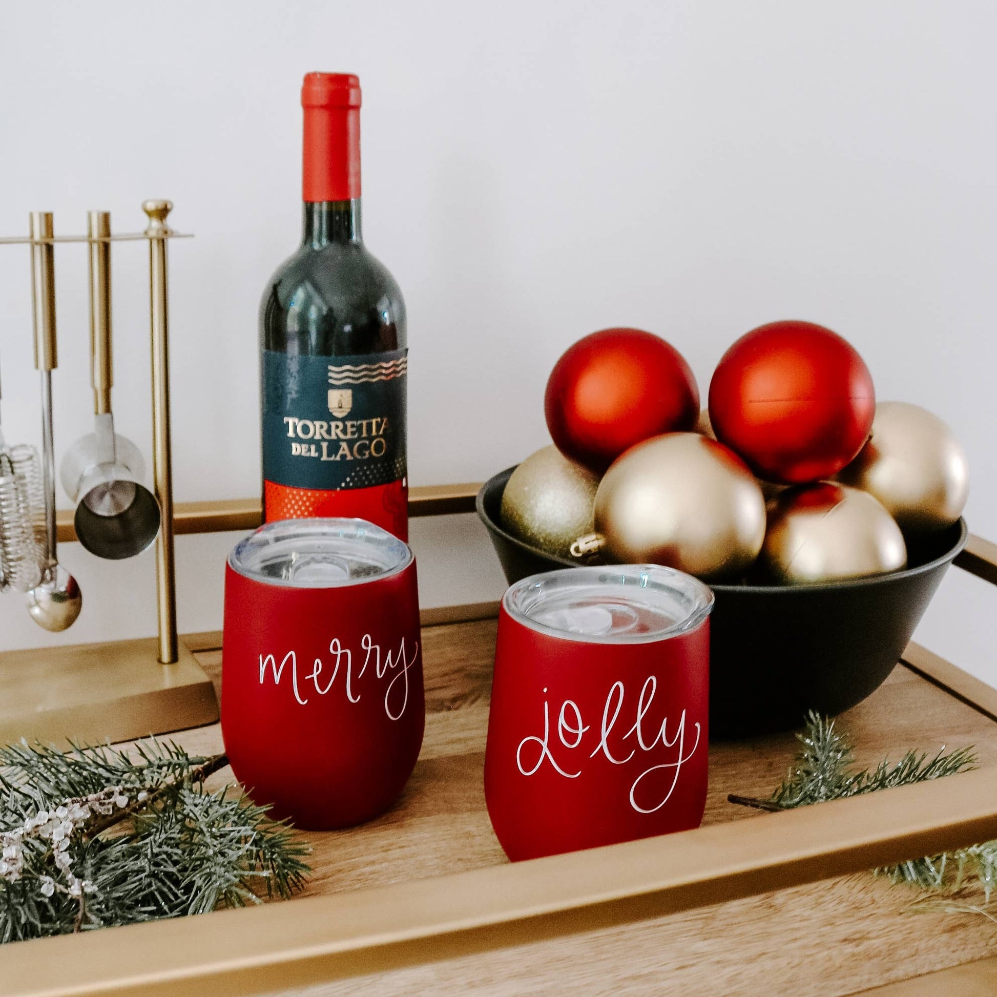MERRY WINE TUMBLER