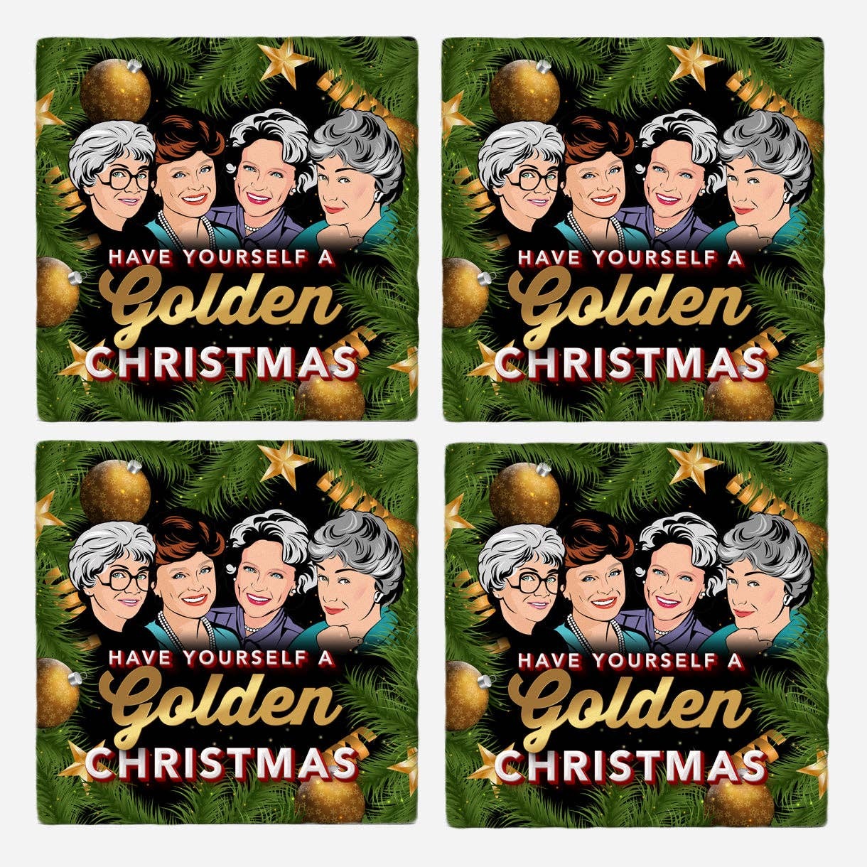 GOLDEN GIRLS CHRISTMAS COASTERS