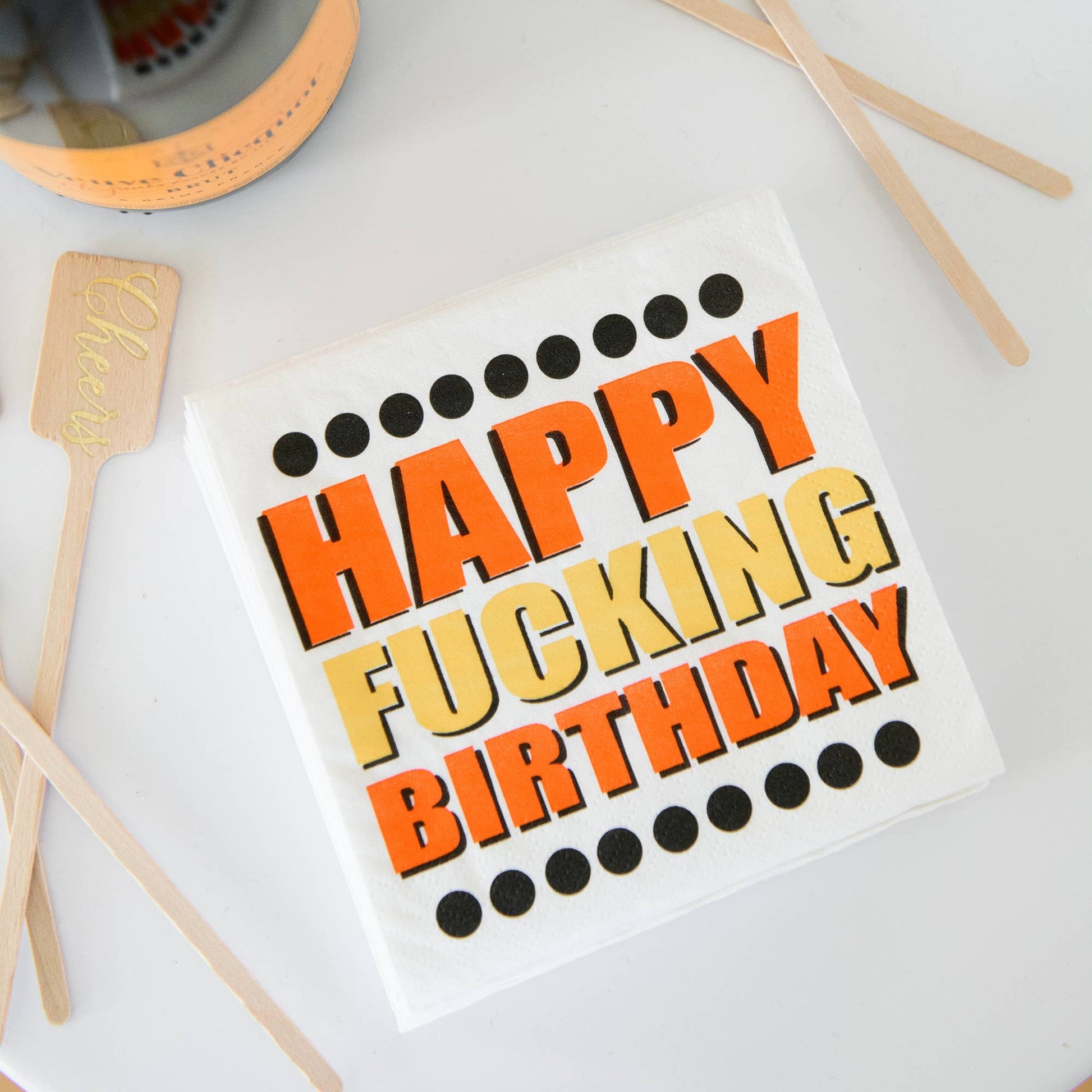 HAPPY FUCKING BIRTHDAY NAPKINS