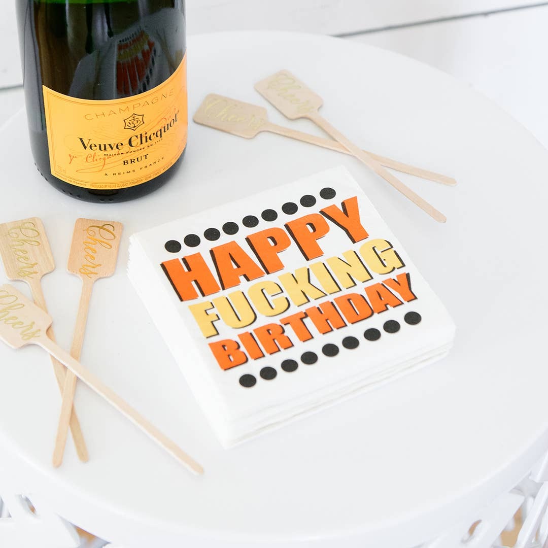 HAPPY FUCKING BIRTHDAY NAPKINS