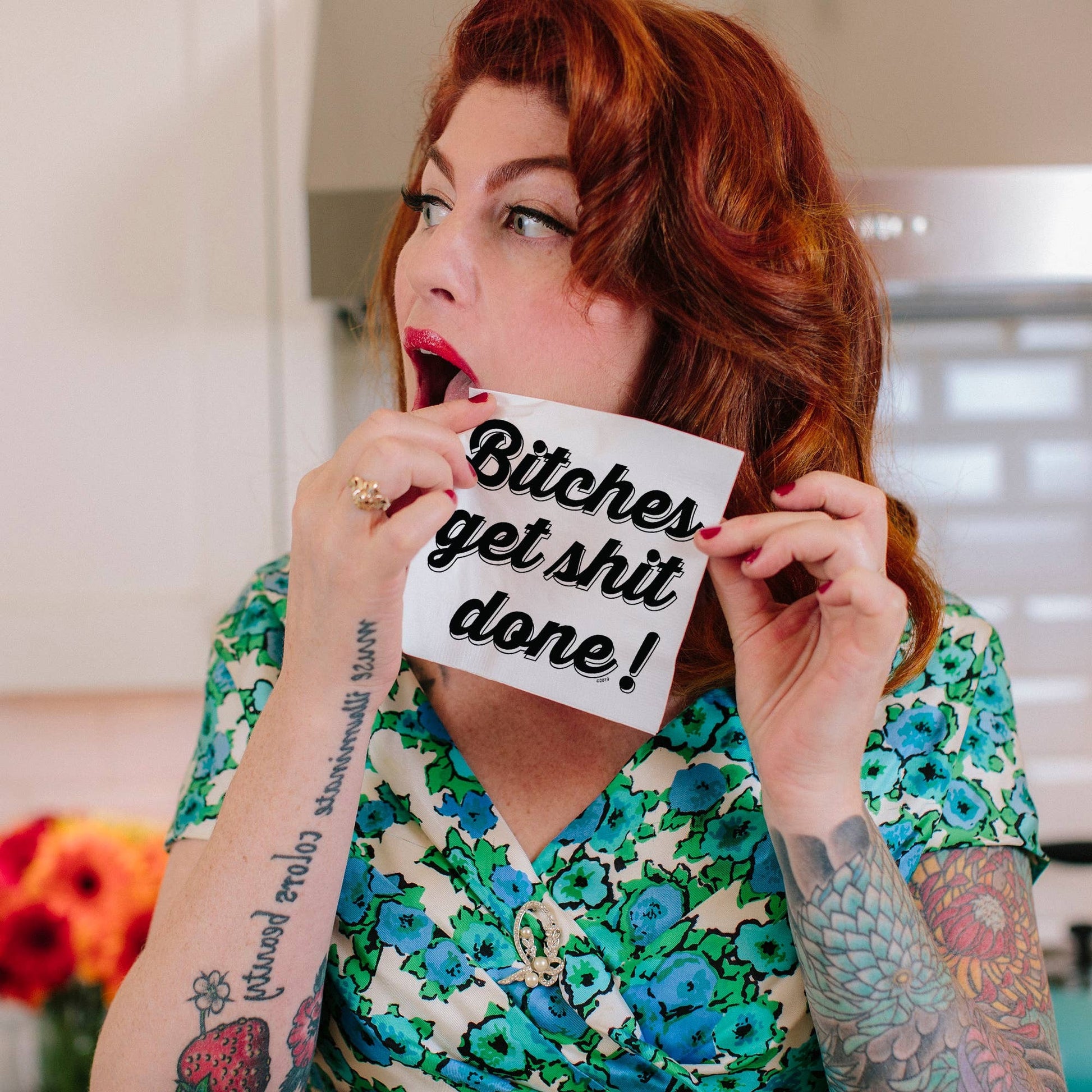 BITCHES GET SHIT DONE NAPKIN