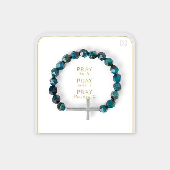 PRAY ON IT GREEN BRACELET
