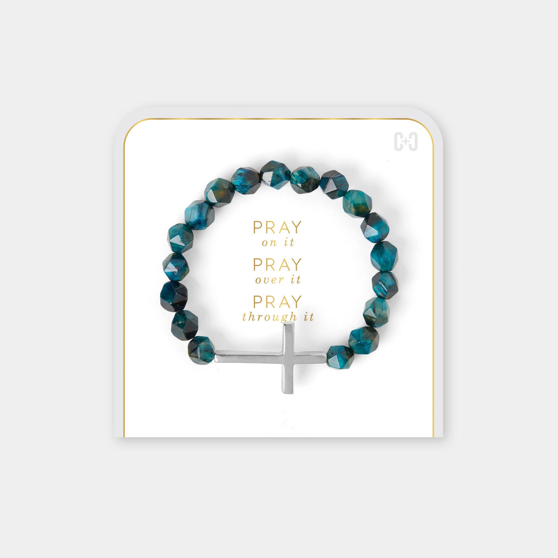 PRAY ON IT GREEN BRACELET