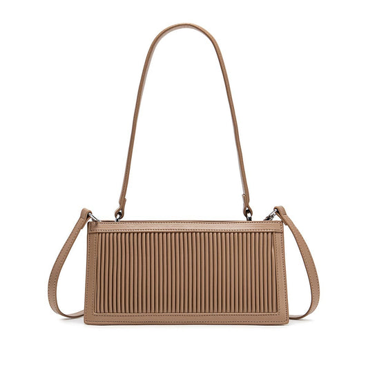 ABIGAIL SAND PLEATED CLUTCH