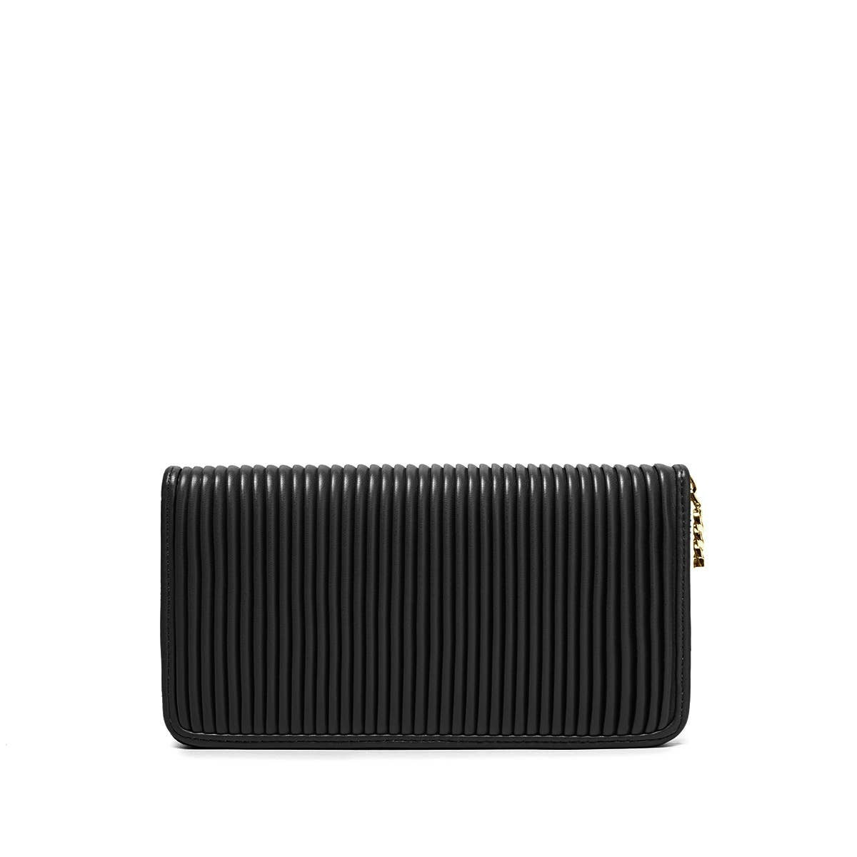SANDY PLEATED WALLET BLACK