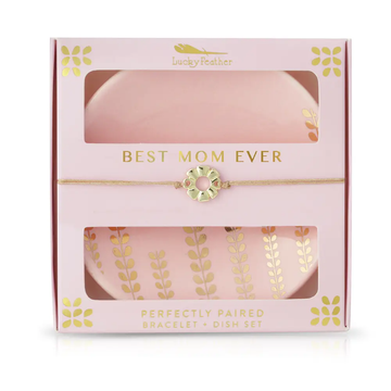 BEST MOM EVER BRACELET + DISH SET
