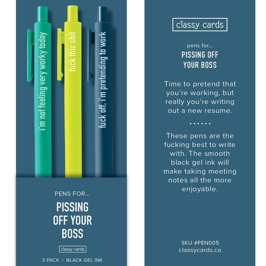PISSING OFF YOUR BOSS PENS