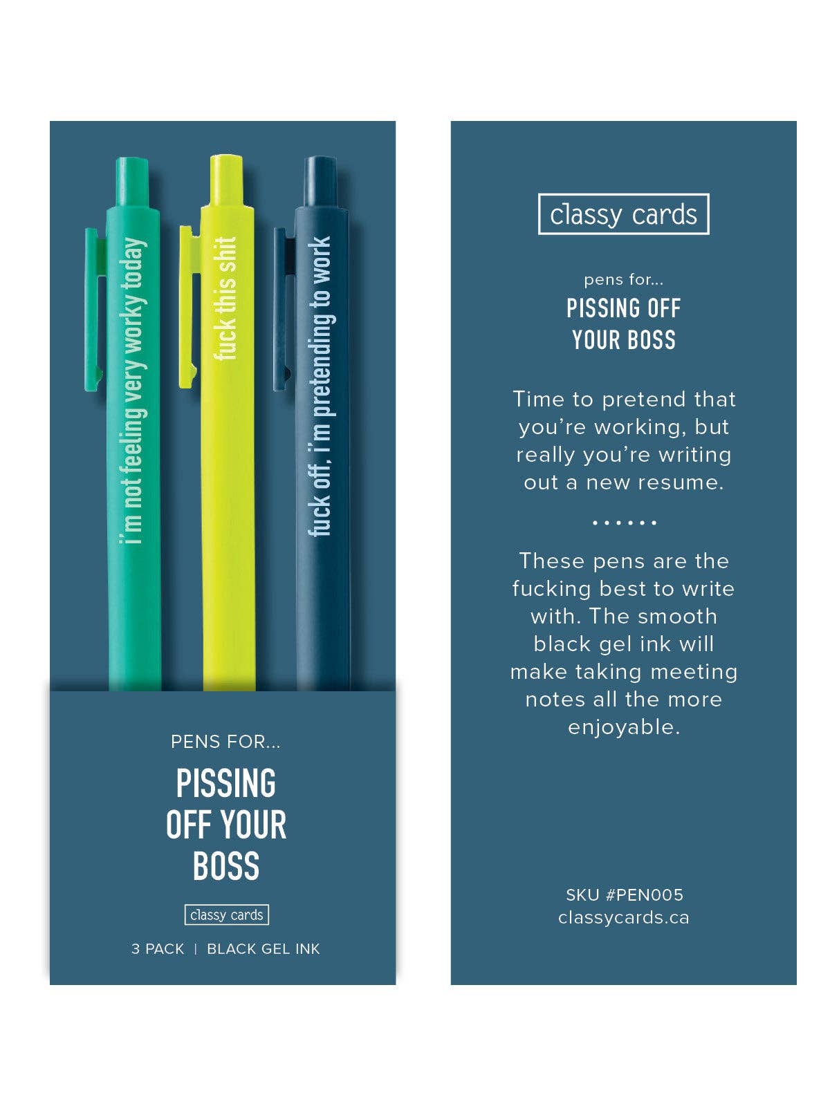 PISSING OFF YOUR BOSS PENS