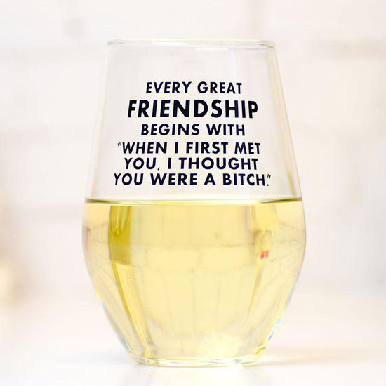 GREAT FRIENDSHIP WINE GLASS