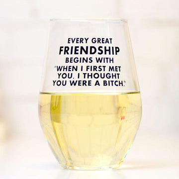 GREAT FRIENDSHIP WINE GLASS