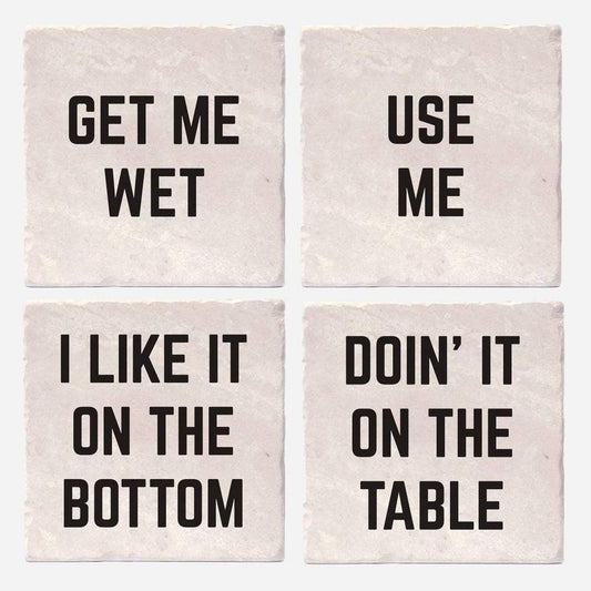 CRUDE AND RUDE COASTERS