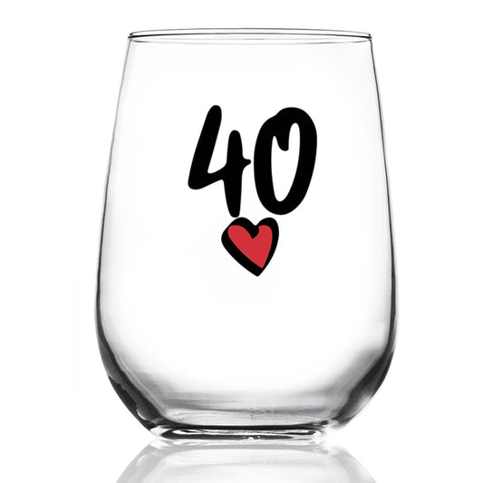 40 HEART WINE GLASS