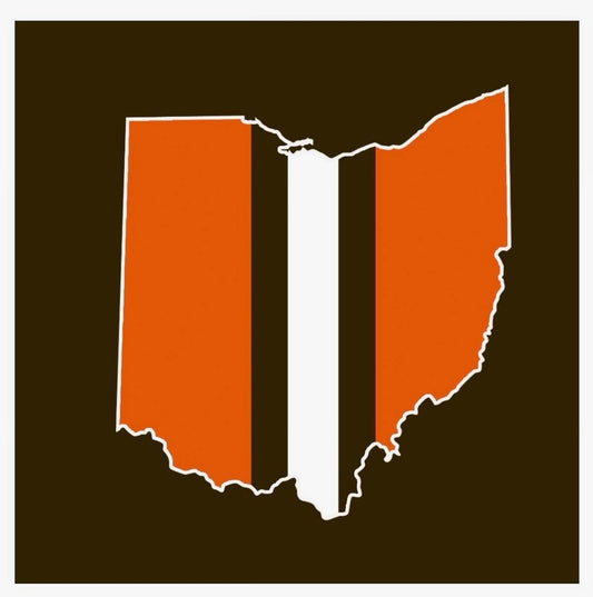 BROWNS STRIPE COASTER