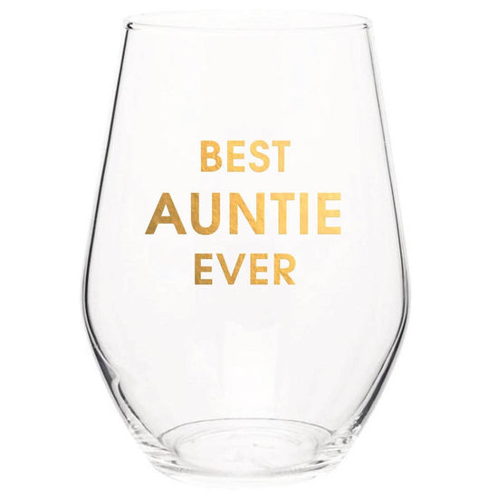 BEST AUNTIE WINE GLASS